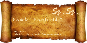 Szabó Szaniszló névjegykártya