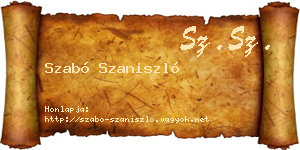 Szabó Szaniszló névjegykártya
