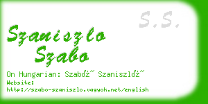 szaniszlo szabo business card